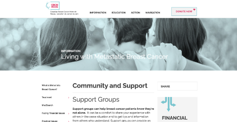 how to find mbc support groups