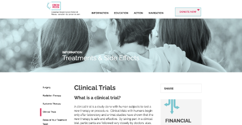 information about clinical trials canada